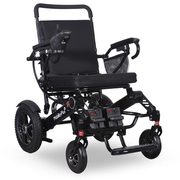 MobilityPlus+ FortisHD Lightweight Folding Electric Wheelchair | Wide Seat, 180kg Load Capacity
