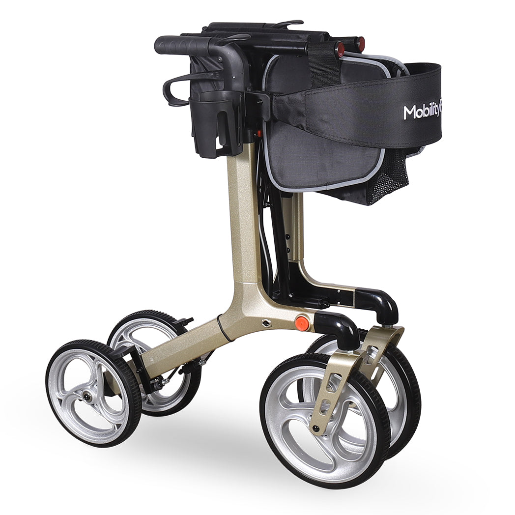MobilityPlus+ Deluxe 2.0 Ultra-Light Folding Rollator with Seat ...