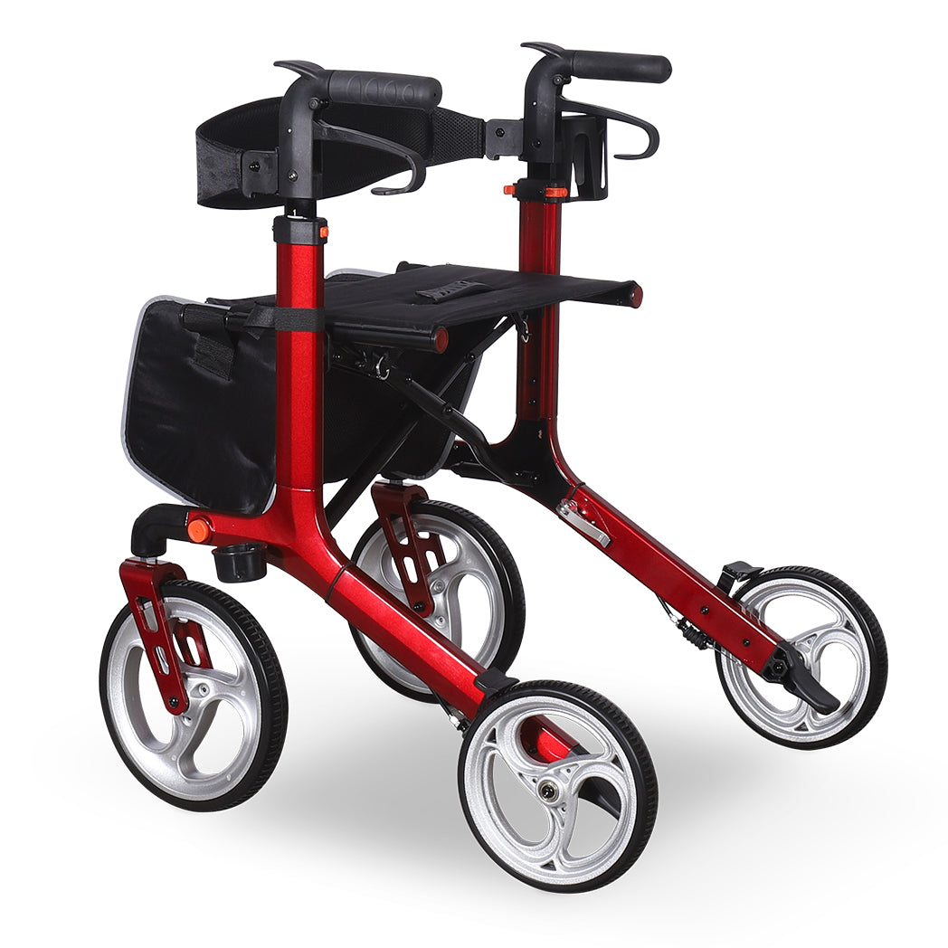 MobilityPlus+ Deluxe 2.0 Ultra-Light Folding Rollator with Seat ...