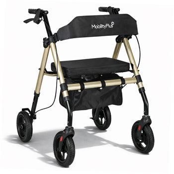 MobilityPlus+ Aluminium Strider Rollator with Seat – MobilityPlus ...