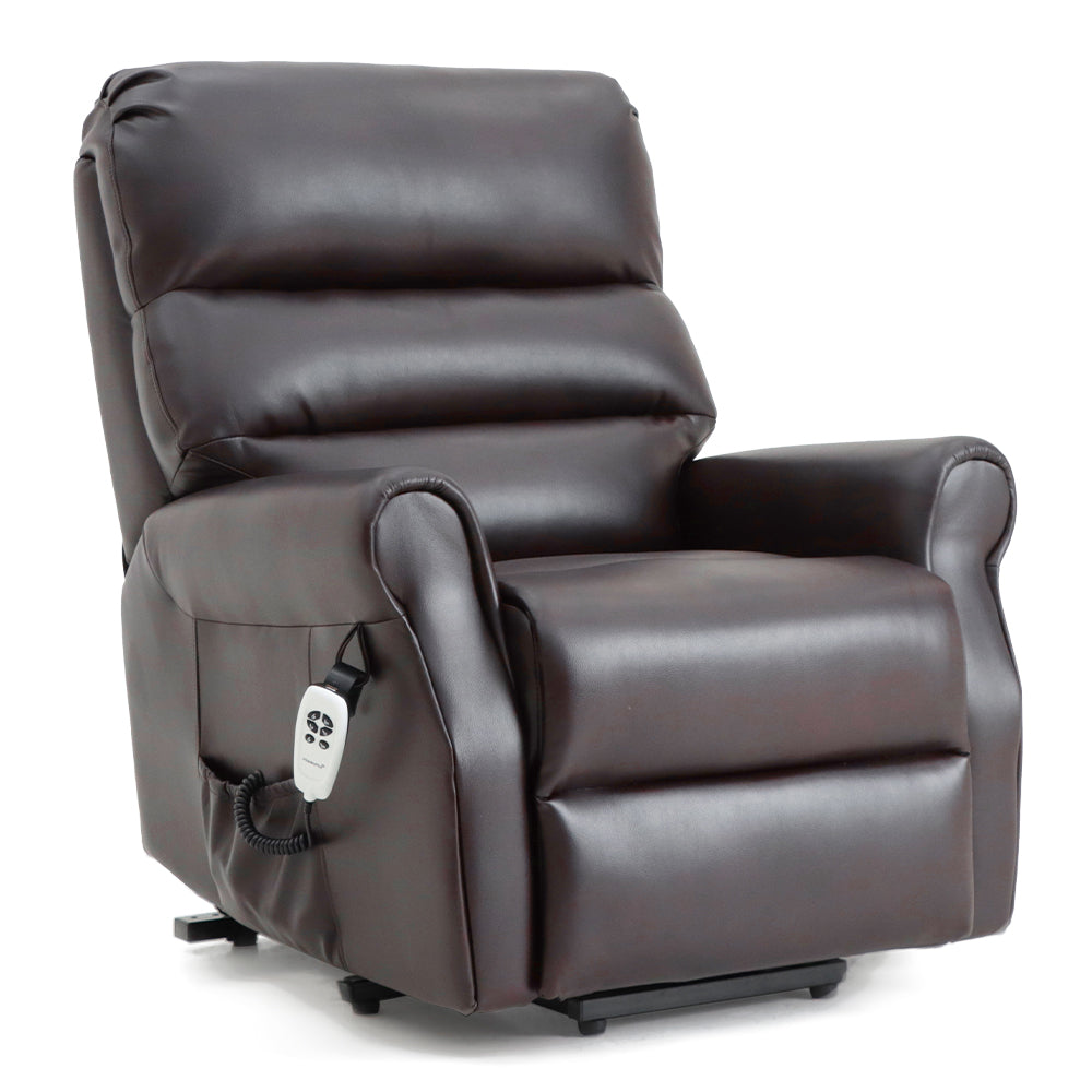 Savoy Dual Motor Riser Recliner - Brown – MobilityPlus Wheelchairs