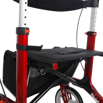 MobilityPlus+ Deluxe Ultra-Light Folding Rollator with Seat 